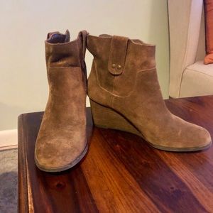 Lucky brand booties- wedge heel